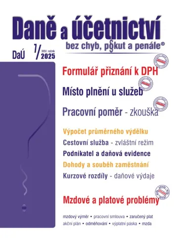 DaÚ č. 7 / 2025 - Formulář přiznání k DPH – změny