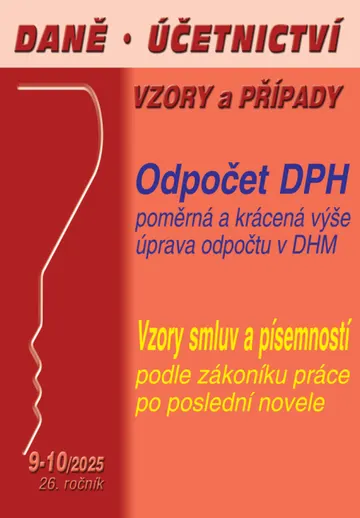 DÚVaP č. 9-10 / 2025 - Odpočet DPH v poměrné a krácené výši