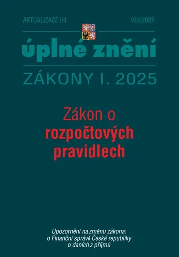 Aktualizace I/4 / 2025 - o rozpočtových pravidlech