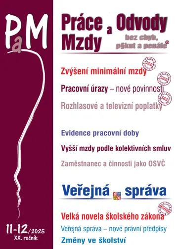 PaM č. 11-12 / 2025 - Minimální mzda od 1. ledna 2026