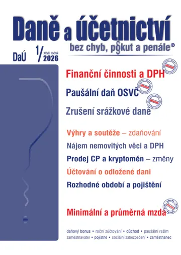 DaÚ č. 1 / 2026 - Finanční činností a DPH