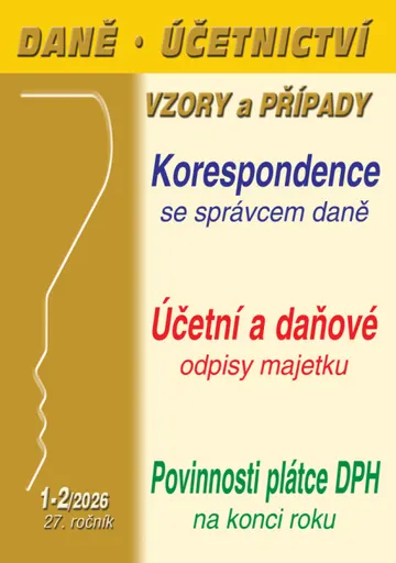 DÚVaP č. 1-2 / 2026 - Účetní a daňové odpisy majetku