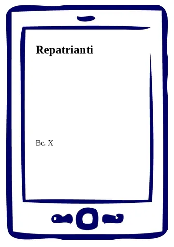 Repatrianti – obálka