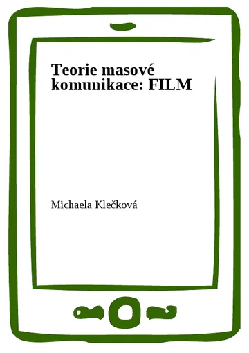 Teorie masové komunikace: FILM – obálka