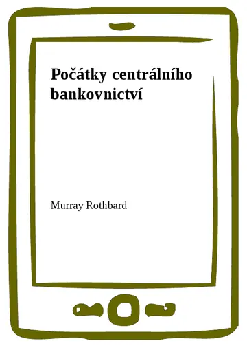 Počátky centrálního bankovnictví – obálka