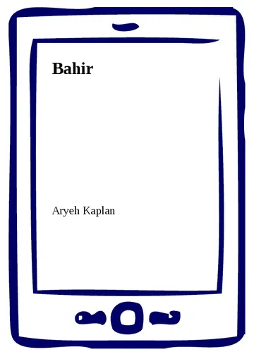 Bahir – obálka