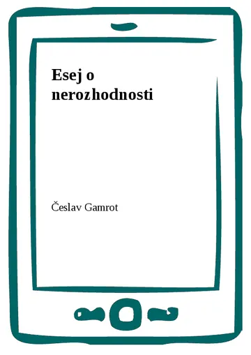Esej o nerozhodnosti – obálka