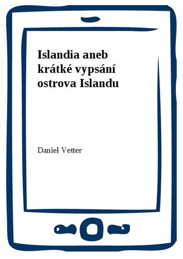 Islandia aneb krátké vypsání ostrova Islandu – obálka