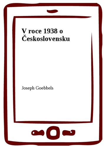V roce 1938 o Československu – obálka