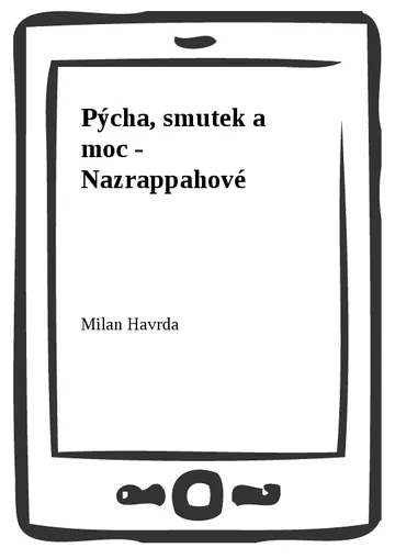 Pýcha, smutek a moc - Nazrappahové – obálka