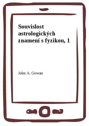 Souvislost astrologických znamení s fyzikou, 1 – obálka