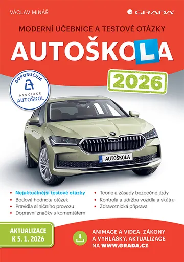 Autoškola 2026 - Moderní učebnice a testové otázky