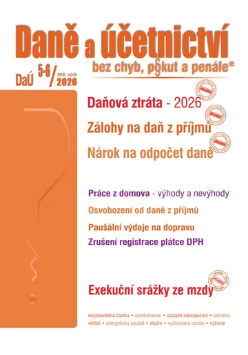 DaÚ č. 5-6 / 2026 - Daňová ztráta v roce 2026