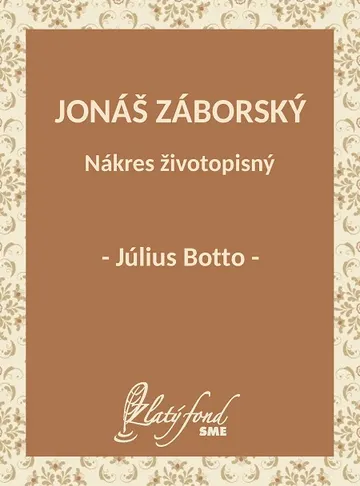 Jonáš Záborský. Nákres životopisný – obálka