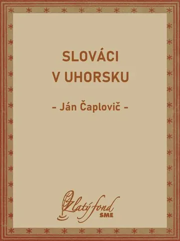 Slováci v Uhorsku – obálka
