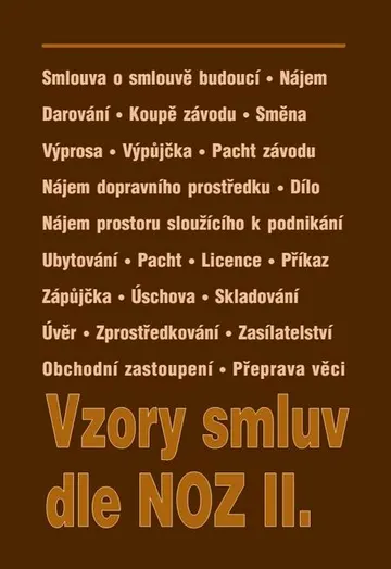 Vzory smluv dle NOZ II. – obálka