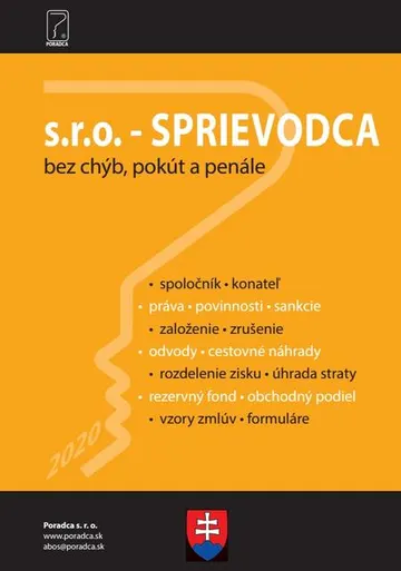 s.r.o. - SPRIEVODCA bez chýb, pokút a penále – obálka