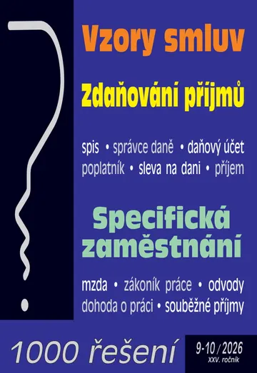 1000 řešení č. 9-10 / 2026 - Vzory smluv – daňové řízení