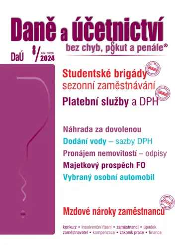 DaÚ č. 8 / 2024 - Studentské brigády – sezonní zaměstnávání