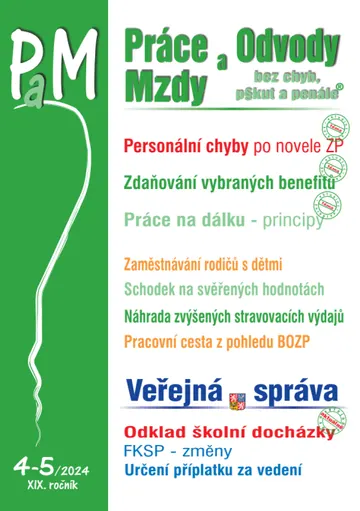 PaM č. 4-5 / 2024 - Jak předejít personálním chybám po novele zákoníku práce