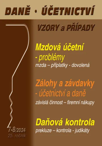 DÚVaP č. 7-8 / 2024 - Problémy mzdové účetní