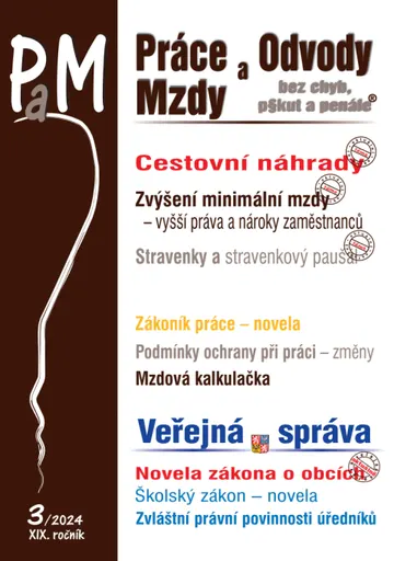 PaM č. 3 / 2024 - Cestovní náhrady v roce 2024