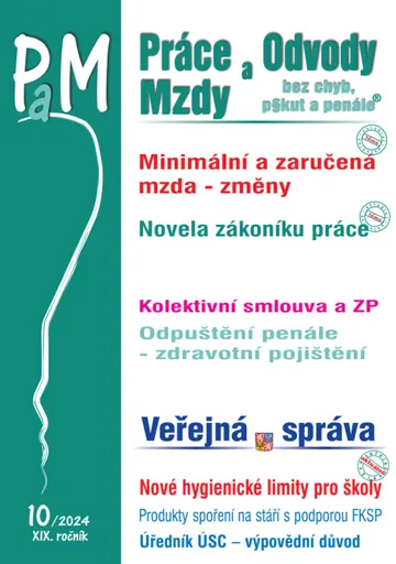 PaM č. 10 / 2024 - Změny v minimální a zaručené mzdě