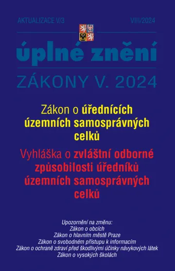 Aktualizace V/3 / 2024 - Zákon o úřednících územních samosprávných celků